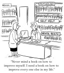 Woman asking for self help book